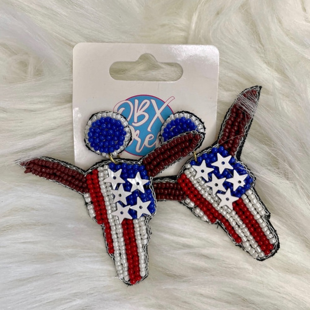 Longhorn USA earrings